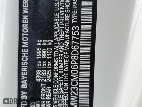 2023 BMW 2 Series 230i z VIN 3MW23CM06P8D67753, wystawiony jako Copart lot #71839884 z przebiegiem 9 900 mil mil oraz Szkoda całkowita • Salvage title. Historia ofert i sprzedaży dostępna na DreamBid. Obrazek 12.