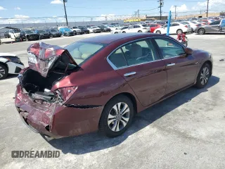 2015 Honda Accord Sedan LX with VIN 1HGCR2F33FA167831, listed as a Copart auction lot 51543305 with 63,841 mi miles and Salvage Title. Bid and sale history available at carsss.com. Image 3.