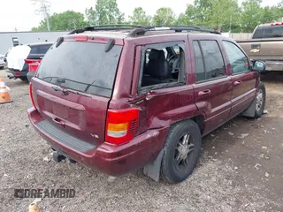 2000 Jeep Grand Cherokee Limited with VIN 1J4GW58N4YC423095, listed as a IAAI auction lot 42275933 with 135,684 mi miles and . Bid and sale history available at DreamBid. Image 4.