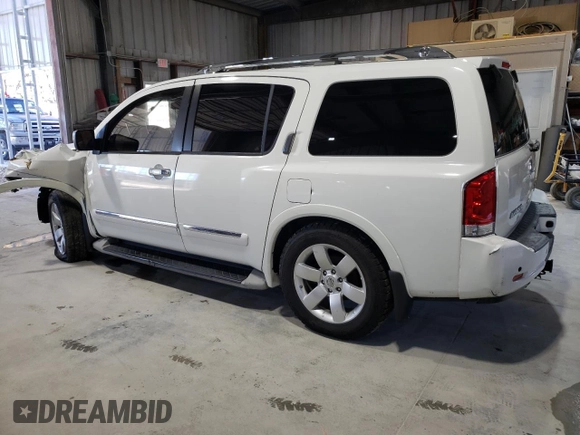 2010 Nissan Armada Titanium z VIN 5N1BA0NDXAN610604, wystawiony jako Copart lot #80023374 z przebiegiem 199 475 mil mil oraz Szkoda całkowita • Salvage title. Historia ofert i sprzedaży dostępna na DreamBid. Obrazek 2.
