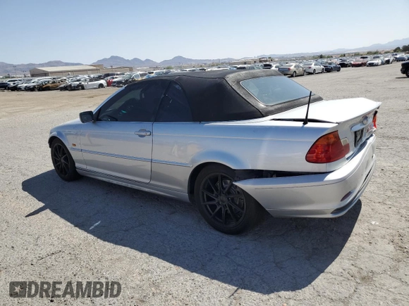 2001 BMW 3 Series 325Ci with VIN WBABS33451JY50461, listed as a Copart auction lot 62185615 with Not provided miles and Salvage title. Bid and sale history available at DreamBid. Image 2.