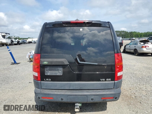 2008 Land Rover LR3 SE with VIN SALAE25468A445130, listed as a Copart auction lot 60606215 with 186,110 mi miles and Clean title. Bid and sale history available at DreamBid. Image 6.