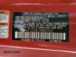 2017 Subaru BRZ Premium with VIN JF1ZCAB13H9603922, listed as a Copart auction lot 44733785 with 70,988 mi miles and Clean Title. Bid and sale history available at carsss.com. Image 12.