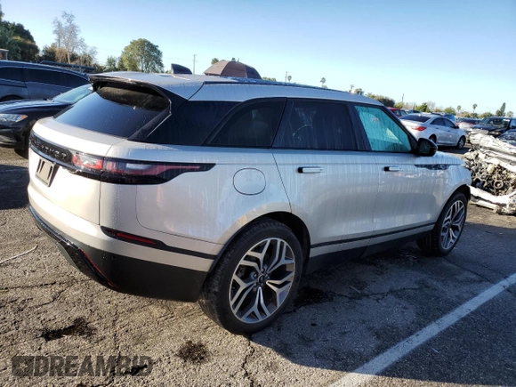 2020 Land Rover Range Rover Velar S with VIN SALYB2EX0LA259593, listed as a Copart auction lot 42137804 with 44,011 mi miles. Bid and sale history available at carsss.com. Image 3.