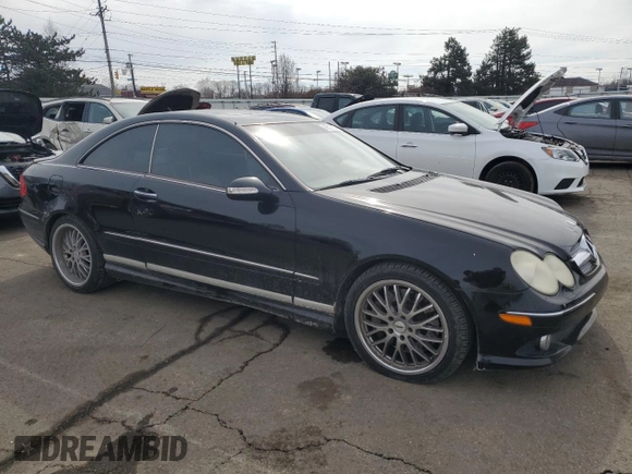 2007 Mercedes-Benz CLK-Class 5.5L with VIN WDBTJ72HX7F216515, listed as a Copart auction lot 46517705 with 149,364 mi miles and Salvage Title. Bid and sale history available at carsss.com. Image 4.
