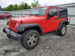 2015 Jeep Wrangler Sport z VIN 1C4AJWAG2FL698568, wystawiony jako Copart lot #58222415 z przebiegiem 103 670 mil mil oraz Szkoda całkowita • Salvage title. Historia ofert i sprzedaży dostępna na DreamBid. Obrazek 1.