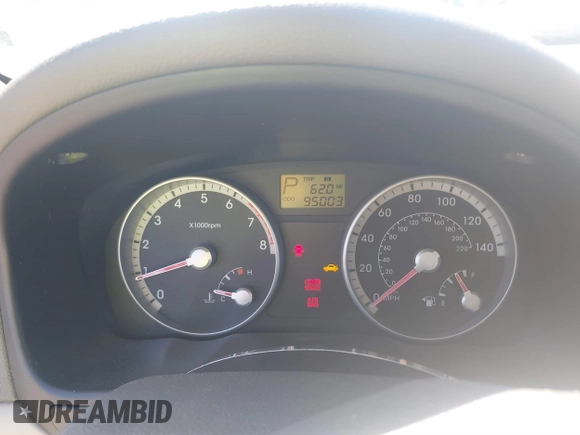 2008 Hyundai Accent GLS with VIN KMHCN46C38U237153, listed as a IAAI auction lot 41707654 with 95,003 mi miles. Bid and sale history available at carsss.com. Image 7.
