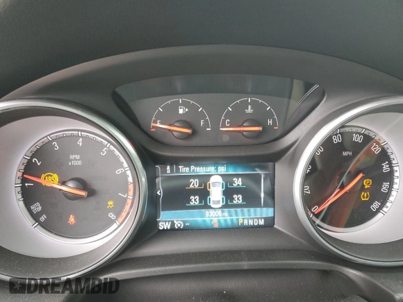 2018 Buick Regal with VIN W04GN6SX0J1100599, listed as a Copart auction lot 41698515 with 93,006 mi miles and Salvage Title. Bid and sale history available at DreamBid. Image 9.