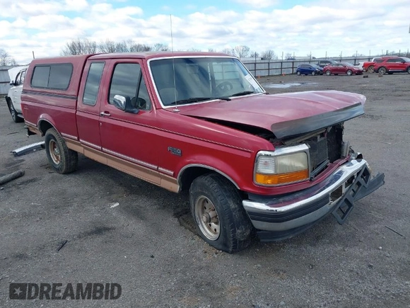 1995 Ford F-150 with VIN 1FTEX14H4SKA04051, listed as a IAAI auction lot 41710957 with 222,312 mi miles. Bid and sale history available at carsss.com. Image 1.