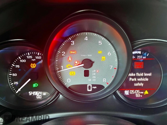 2020 Porsche Macan S with VIN WP1AB2A53LLB31591, listed as a Copart auction lot 61792435 with 54,964 mi miles and Salvage title. Bid and sale history available at DreamBid. Image 9.