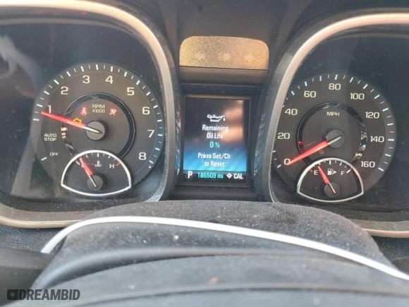 2015 Chevrolet Malibu LT with VIN 1G11C5SL2FF192021, listed as a Copart auction lot 46363805 with 186,509 mi miles and Salvage Title. Bid and sale history available at carsss.com. Image 9.