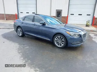 2016 Hyundai Genesis 3.8L z VIN KMHGN4JEXGU106388, wystawiony jako IAAI lot #41781861 z przebiegiem 64 285 mil mil oraz . Historia ofert i sprzedaży dostępna na DreamBid. Obrazek 1.