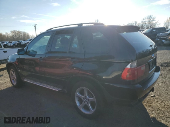 2002 BMW X5 3.0i with VIN 5UXFA53522LP40998, listed as a Copart auction lot 43245775 with 0 mi miles and Salvage Title. Bid and sale history available at carsss.com. Image 2.