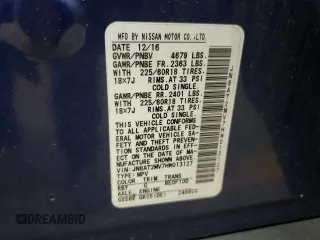 2017 Nissan Rogue SV z VIN JN8AT2MV7HW013127, wystawiony jako Copart lot #56920665 z przebiegiem 131 116 mil mil oraz Szkoda całkowita • Salvage title. Historia ofert i sprzedaży dostępna na DreamBid. Obrazek 13.