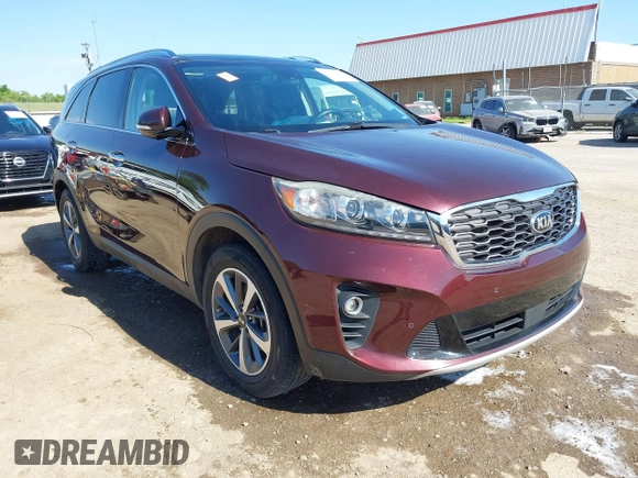 2019 Kia Sorento EX Sport with VIN 5XYPH4A52KG509349, listed as a IAAI auction lot 42244984 with 96,761 mi miles and . Bid and sale history available at DreamBid. Image 1.
