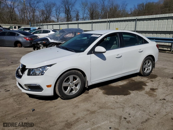 2015 Chevrolet Cruze LT with VIN 1G1PC5SB1F7286600, listed as a Copart auction lot 52152485 with 153,151 mi miles and Salvage Title. Bid and sale history available at carsss.com. Image 1.