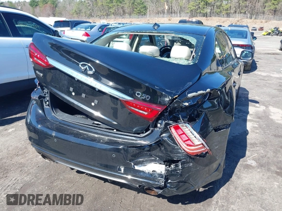 2023 Infiniti Q50 Luxe z VIN JN1EV7BR7PM541712, wystawiony jako IAAI lot #41942433 z przebiegiem 8 512 mil mil oraz . Historia ofert i sprzedaży dostępna na DreamBid. Obrazek 4.
