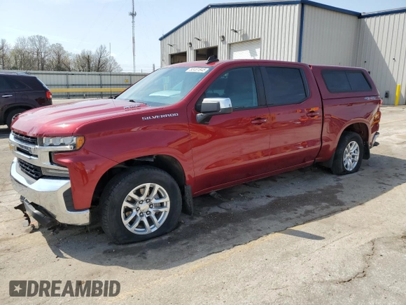 2020 Chevrolet Silverado 1500 LT with VIN 3GCUYDET0LG244803, listed as a Copart auction lot 53461845 with 110,828 mi miles and Salvage Title. Bid and sale history available at DreamBid. Image 1.