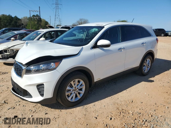 2019 Kia Sorento LX V6 with VIN 5XYPGDA50KG571741, listed as a Copart auction lot 50954195 with 136,047 mi miles and Salvage Title. Bid and sale history available at carsss.com. Image 1.