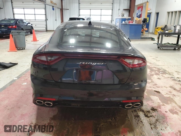 2018 Kia Stinger GT2 with VIN KNAE55LC3J6015694, listed as a Copart auction lot 51275075 with 43,999 mi miles and Salvage Title. Bid and sale history available at carsss.com. Image 6.