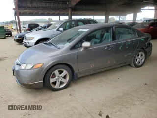 2007 Honda Civic EX with VIN 2HGFA16887H308759, listed as a Copart auction lot 47852395 with 80,540 mi miles and Salvage Title. Bid and sale history available at DreamBid. Image 1.