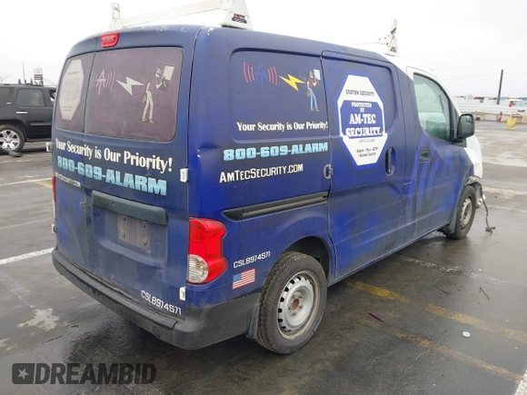 2019 Nissan NV200 SV with VIN 3N6CM0KN6KK694549, listed as a IAAI auction lot 41916224 with 99,321 mi miles and . Bid and sale history available at DreamBid. Image 4.