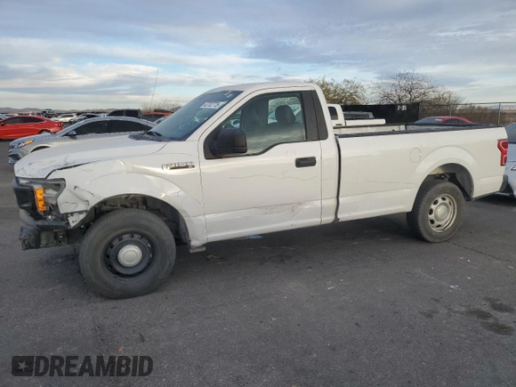 2018 Ford F-150 XL with VIN 1FTMF1CB8JKD06260, listed as a Copart auction lot 43702775 with 97,910 mi miles and Salvage Title. Bid and sale history available at carsss.com. Image 1.
