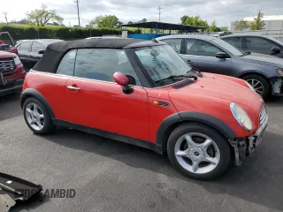 2008 MINI Convertible with VIN WMWRF33558TG18147, listed as a Copart auction lot 53547385 with 131,458 mi miles and Salvage Title. Bid and sale history available at DreamBid. Image 4.