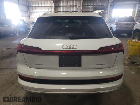 2021 Audi e-tron Prestige with VIN WA1VABGEXMB001869, listed as a Copart auction lot 52728573 with 26,110 mi miles and . Bid and sale history available at DreamBid. Image 6.