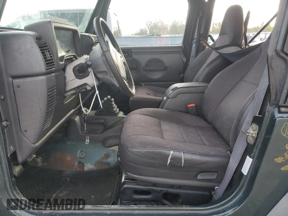 2002 Jeep Wrangler Sport with VIN 1J4FA49SX2P726553, listed as a Copart auction lot 42559245 with 198,584 mi miles and Clean Title. Bid and sale history available at carsss.com. Image 7.