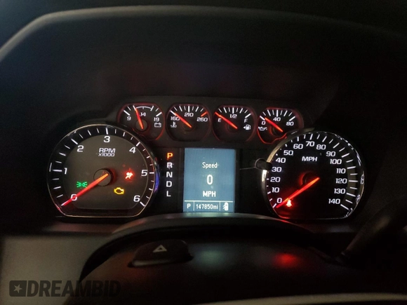 2018 Chevrolet Silverado 1500 Custom with VIN 3GCPCPEH4JG383662, listed as a Copart auction lot 79775984 with 147,850 mi miles and Salvage Title. Bid and sale history available at DreamBid. Image 9.