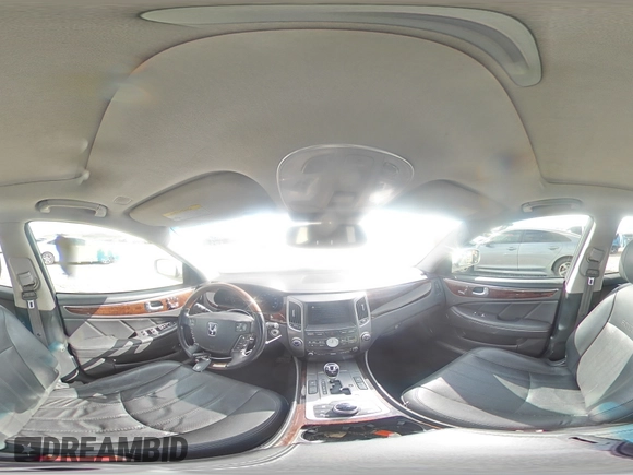 2013 Hyundai Equus Signature with VIN KMHGH4JH5DU058831, listed as a Copart auction lot 51623045 with 164,524 mi miles and Salvage Title. Bid and sale history available at DreamBid. Image 14.