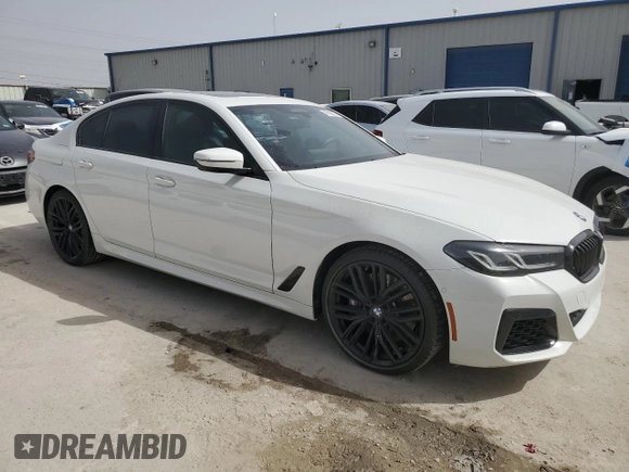 2021 BMW 5 Series 540i with VIN WBA53BJ02MWW89420, listed as a Copart auction lot 47662075 with 58,680 mi miles and Salvage Title. Bid and sale history available at DreamBid. Image 4.