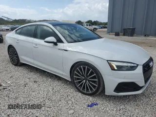 2023 Audi A5 Sportback Premium Plus with VIN WAUCBCF58PA041599, listed as a Copart auction lot 47951465 with 11,982 mi miles and Salvage Title. Bid and sale history available at carsss.com. Image 4.