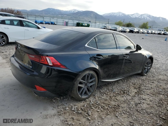 2015 Lexus IS 250 with VIN JTHCF1D26F5027789, listed as a Copart auction lot 54441345 with 0 mi miles and Salvage Title. Bid and sale history available at carsss.com. Image 3.