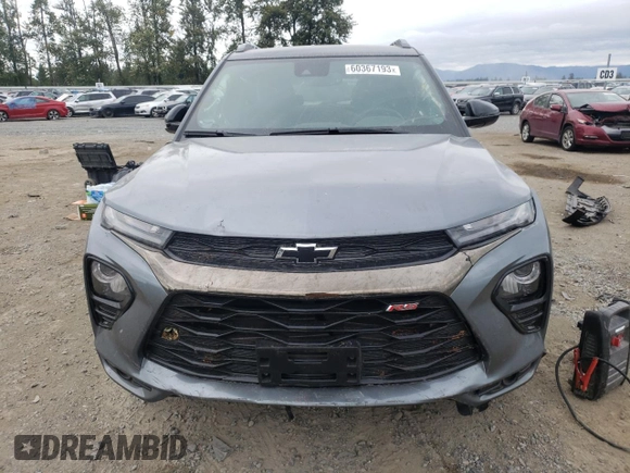 2021 Chevrolet TrailBlazer RS with VIN KL79MUSL7MB127958, listed as a Copart auction lot 60367193 with 20,622 mi miles. Bid and sale history available at carsss.com. Image 5.