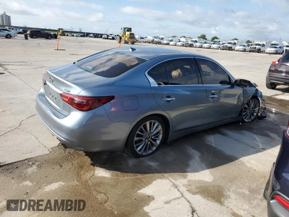 2020 Infiniti Q50 Luxe z VIN JN1EV7AP3LM206215, wystawiony jako Copart lot #60455115 z przebiegiem 88 736 mil mil oraz Szkoda całkowita • Salvage title. Historia ofert i sprzedaży dostępna na DreamBid. Obrazek 3.