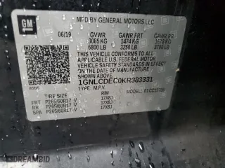 2019 Chevrolet Tahoe Commercial with VIN 1GNLCDEC0KR383331, listed as a Copart auction lot 78184194 with 137,349 mi miles and Salvage Title. Bid and sale history available at carsss.com. Image 13.