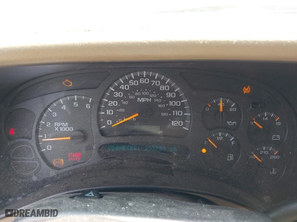 2005 Chevrolet Tahoe LT with VIN 1GNEC13T85J124339, listed as a IAAI auction lot 41911723 with 353,205 mi miles. Bid and sale history available at carsss.com. Image 7.