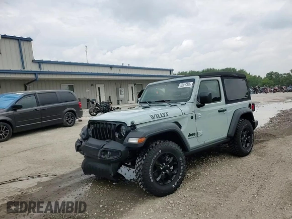 2023 Jeep Wrangler Sport with VIN 1C4HJXAG7PW617021, listed as a Copart auction lot 59928305 with 8,503 mi miles and Salvage title. Bid and sale history available at DreamBid. Image 14.