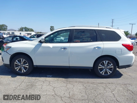 2019 Nissan Pathfinder SV with VIN 5N1DR2MN7KC584791, listed as a IAAI auction lot 42533680 with 57,943 mi miles and . Bid and sale history available at DreamBid. Image 15.