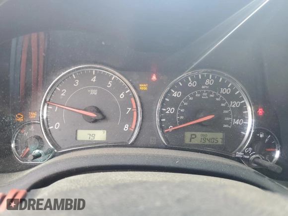 2012 Toyota Corolla L with VIN 2T1BU4EE6CC871293, listed as a Copart auction lot 54275305 with 194,057 mi miles and Salvage Title. Bid and sale history available at DreamBid. Image 9.