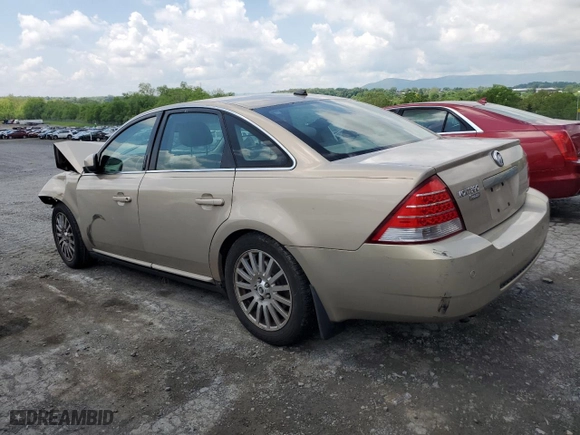 2007 Mercury Montego Premier with VIN 1MEHM42137G602296, listed as a Copart auction lot 53970184 with 0 mi miles and Salvage Title. Bid and sale history available at carsss.com. Image 2.