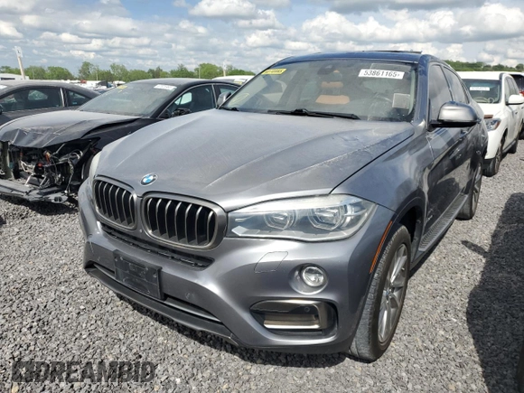 2015 BMW X6 xDrive35i z VIN 5UXKU2C57F0N76711, wystawiony jako Copart lot #53861165 z przebiegiem 133 429 mil mil oraz Czysty tytuł • Clean title. Historia ofert i sprzedaży dostępna na DreamBid. Obrazek 1.