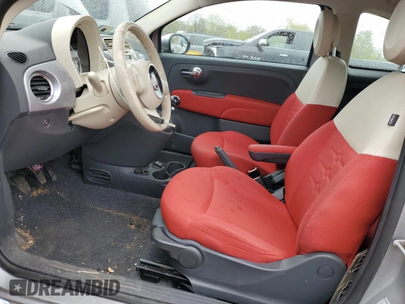 2015 FIAT 500 Pop with VIN 3C3CFFAR9FT541883, listed as a Copart auction lot 55411125 with 86,583 mi miles and Salvage title. Bid and sale history available at DreamBid. Image 7.
