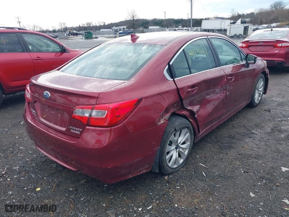 2017 Subaru Legacy Premium with VIN 4S3BNAH68H3040491, listed as a IAAI auction lot 41429642 with 117,734 mi miles. Bid and sale history available at carsss.com. Image 4.