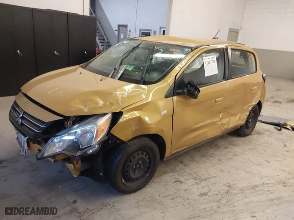 2022 Mitsubishi Mirage ES with VIN ML32AUHJXNH002702, listed as a IAAI auction lot 41007770 with 87882 miles. Bid and sale history available at carsss.com. Image 2.