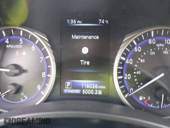 2015 Infiniti Q50 Premium with VIN JN1BV7AR1FM417342, listed as a IAAI auction lot 41887007 with 116,026 mi miles. Bid and sale history available at carsss.com. Image 15.