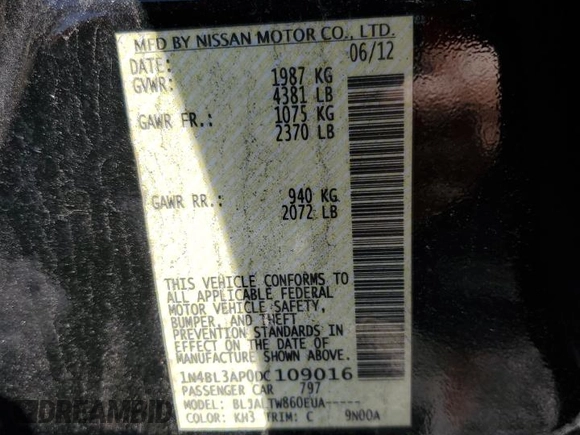 2013 Nissan Altima SL z VIN 1N4BL3AP0DC109016, wystawiony jako Copart lot #49341675 z przebiegiem 151 944 mil mil oraz Szkoda całkowita • Salvage title. Historia ofert i sprzedaży dostępna na DreamBid. Obrazek 12.