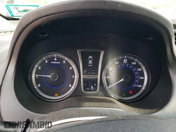 2012 Hyundai Azera with VIN KMHFH4JG8CA192476, listed as a Copart auction lot 57971925 with 141,346 mi miles and Salvage title. Bid and sale history available at DreamBid. Image 9.
